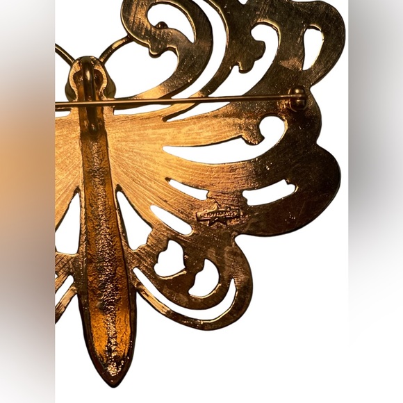 Cindy Adams Enamel Butterfly Brooch/Pendant - Picture 2 of 3